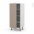 Colonne De Cuisine N27 Armoire Etagere Ginko Taupe 1 Porte L60 X H125 X P58 Cm