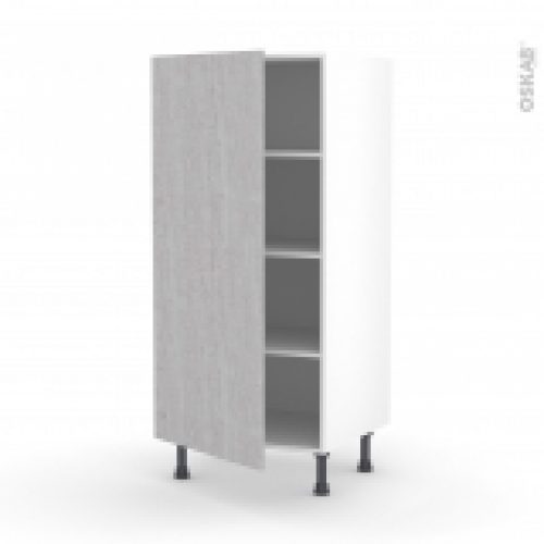 Colonne De Cuisine N27 Armoire Etagere Hoda Beton 1 Porte L60 X H125 X P58 Cm