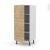 Colonne De Cuisine N27 Armoire Etagere Hosta Chene Naturel 1 Porte L60 X H125 X P58 Cm