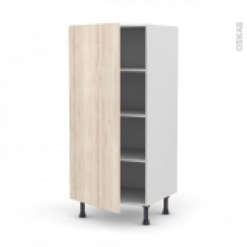 Colonne De Cuisine N27 Armoire Etagere Ikoro Chene Clair 1 Porte L60 X H125 X P58 Cm