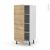 Colonne De Cuisine N27 Armoire Etagere Ipoma Chene Naturel 1 Porte L60 X H125 X P58 Cm