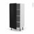 Colonne De Cuisine N27 Armoire Etagere Ipoma Noir Mat 1 Porte L60 X H125 X P58 Cm