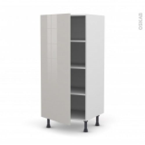 Colonne De Cuisine N27 Armoire Etagere Ivia Gris 1 Porte L60 X H125 X P58 Cm