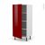 Colonne De Cuisine N27 Armoire Etagere Ivia Rouge 1 Porte L60 X H125 X P58 Cm