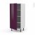 Colonne De Cuisine N27 Armoire Etagere Keria Aubergine 1 Porte L60 X H125 X P58 Cm