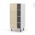 Colonne De Cuisine N27 Armoire Etagere Stilo Noyer Blanchi 1 Porte L60 X H125 X P58 Cm