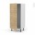 Colonne De Cuisine N27 Armoire Frigo Encastrable Hosta Chene Naturel 1 Porte L60 X H125 X P58 Cm