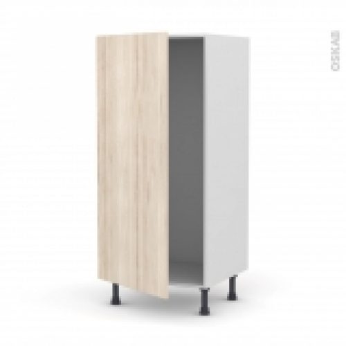 Colonne De Cuisine N27 Armoire Frigo Encastrable Ikoro Chene Clair 1 Porte L60 X H125 X P58 Cm