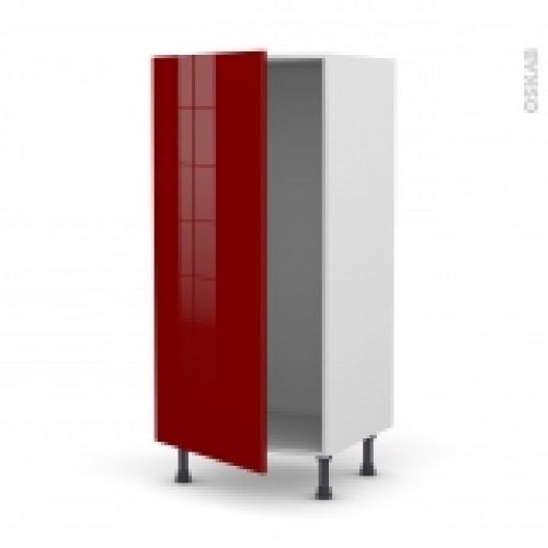 Colonne De Cuisine N27 Armoire Frigo Encastrable Ivia Rouge 1 Porte L60 X H125 X P58 Cm