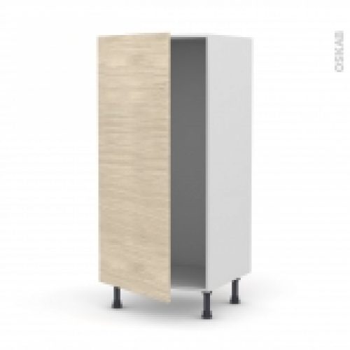 Colonne De Cuisine N27 Armoire Frigo Encastrable Stilo Noyer Blanchi 1 Porte L60 X H125 X P58 Cm