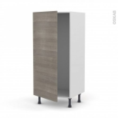 Colonne De Cuisine N27 Armoire Frigo Encastrable Stilo Noyer Naturel 1 Porte L60 X H125 X P58 Cm
