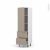 Colonne De Cuisine N2757 Armoire Etagere Ginko Taupe 2 Tiroirs Casserolier L60 X H195 X P58 Cm