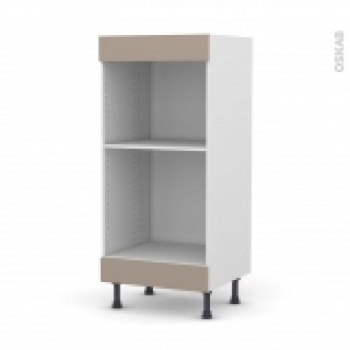 Colonne De Cuisine N3 Fourmo Encastrable Niche 45 Ginko Taupe L60 X H125 X P58 Cm