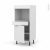 Colonne De Cuisine N56 Four Encastrable Niche 45 Ginko Blanc 1 Porte 1 Tiroir L60 X H125 X P58 Cm