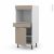 Colonne De Cuisine N56 Four Encastrable Niche 45 Ginko Taupe 1 Porte 1 Tiroir L60 X H125 X P58 Cm