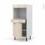 Colonne De Cuisine N56 Four Encastrable Niche 45 Ikoro Chene Clair 1 Porte 1 Tiroir L60 X H125 X P58 Cm