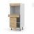 Colonne De Cuisine N56 Four Encastrable Niche 45 Ipoma Chene Naturel 1 Porte 1 Tiroir L60 X H125 X P58 Cm