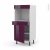 Colonne De Cuisine N56 Four Encastrable Niche 45 Keria Aubergine 1 Porte 1 Tiroir L60 X H125 X P58 Cm