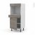 Colonne De Cuisine N56 Four Encastrable Niche 45 Stilo Noyer Naturel 1 Porte 1 Tiroir L60 X H125 X P58 Cm