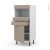 Colonne De Cuisine N56 Mo Encastrable Niche 3638 Ginko Taupe 1 Porte 2 Tiroirs L60 X H125 X P58 Cm