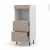 Colonne De Cuisine N57 Four Encastrable Niche 45 Ginko Taupe 2 Casseroliers L60 X H125 X P58 Cm