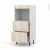 Colonne De Cuisine N57 Four Encastrable Niche 45 Ikoro Chene Clair 2 Casseroliers L60 X H125 X P58 Cm