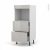 Colonne De Cuisine N57 Four Encastrable Niche 45 Ivia Gris 2 Casseroliers L60 X H125 X P58 Cm