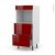 Colonne De Cuisine N57 Four Encastrable Niche 45 Ivia Rouge 2 Casseroliers L60 X H125 X P58 Cm