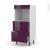 Colonne De Cuisine N57 Four Encastrable Niche 45 Keria Aubergine 2 Casseroliers L60 X H125 X P58 Cm