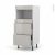 Colonne De Cuisine N57 Mo Encastrable Niche 3638 Ivia Gris 3 Tiroirs L60 X H125 X P58 Cm