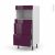 Colonne De Cuisine N57 Mo Encastrable Niche 3638 Keria Aubergine 3 Tiroirs L60 X H125 X P58 Cm