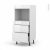 Colonne De Cuisine N58 Four Encastrable Niche 45 Bora Blanc 3 Tiroirs L60 X H125 X P58 Cm