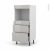 Colonne De Cuisine N58 Four Encastrable Niche 45 Ivia Gris 3 Tiroirs L60 X H125 X P58 Cm