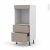 Colonne De Cuisine N58 Four Encastrable Niche 60 Ginko Taupe 2 Casseroliers L60 X H125 X P58 Cm