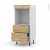 Colonne De Cuisine N58 Four Encastrable Niche 60 Hosta Chene Naturel 2 Casseroliers L60 X H125 X P58 Cm