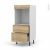 Colonne De Cuisine N58 Four Encastrable Niche 60 Ipoma Chene Naturel 2 Casseroliers L60 X H125 X P58 Cm