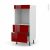 Colonne De Cuisine N58 Four Encastrable Niche 60 Ivia Rouge 2 Casseroliers L60 X H125 X P58 Cm