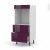 Colonne De Cuisine N58 Four Encastrable Niche 60 Keria Aubergine 2 Casseroliers L60 X H125 X P58 Cm