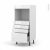 Colonne De Cuisine N59 Four Encastrable Niche 45 Bora Blanc 4 Tiroirs L60 X H125 X P58 Cm