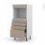 Colonne De Cuisine N59 Four Encastrable Niche 45 Ginko Taupe 4 Tiroirs L60 X H125 X P58 Cm