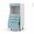 Colonne De Cuisine N59 Four Encastrable Niche 45 Keria Bleu 4 Tiroirs L60 X H125 X P58 Cm