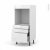 Colonne De Cuisine N59 Four Encastrable Niche 60 Bora Blanc 3 Tiroirs L60 X H125 X P58 Cm