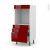 Colonne De Cuisine N59 Four Encastrable Niche 60 Ivia Rouge 3 Tiroirs L60 X H125 X P58 Cm