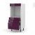 Colonne De Cuisine N59 Four Encastrable Niche 60 Keria Aubergine 3 Tiroirs L60 X H125 X P58 Cm