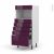 Colonne De Cuisine N59 Mo Encastrable Niche 3638 Keria Aubergine 5 Tiroirs L60 X H125 X P58 Cm