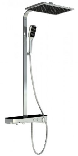 Colonne de Douche Allibert XL SMARTWET Chromé Brillant/Noir 823131