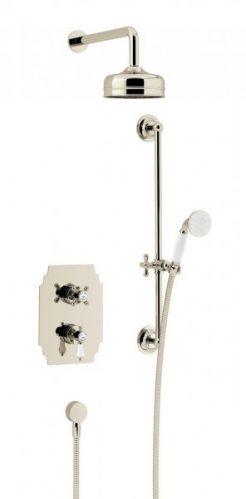 Colonne de douche avec mitigeur encastré Glastonbury 250 x 335 x 185 mm Heritage