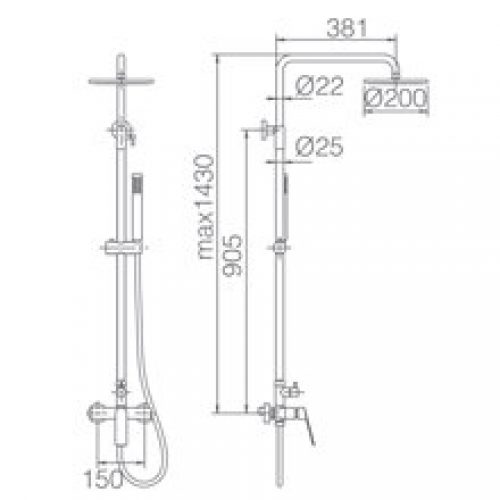 Colonne de douche blanc mat Imex Luxor
