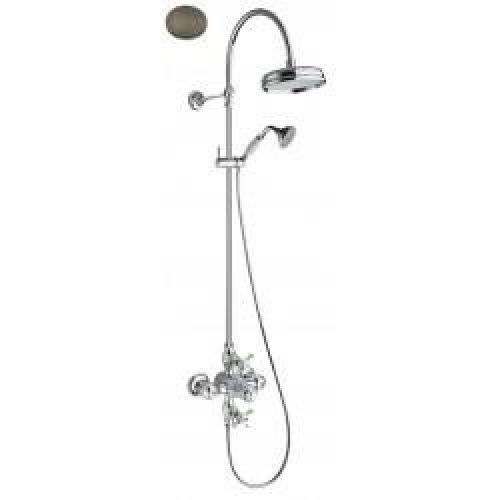 COLONNE DE DOUCHE CHAMBORD RETRO THERMOSTATIQUE COMPLETE METAL BROSSE – CRISTINA ONDYNA CH72377