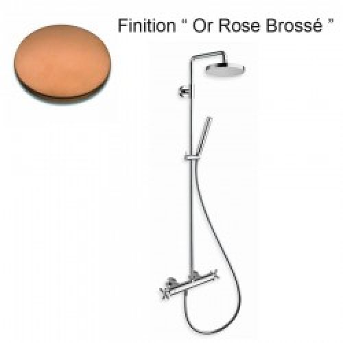 COLONNE DE DOUCHE EXECUTIVE THERMOSTATIQUE COMPLETE OR ROSE BROSSE – CRISTINA ONDYNA EV45734